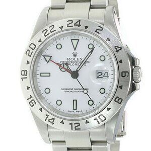 Rolex Explorer II Watch White Dial Stainless Steel 16570 Oyster Band 40mm